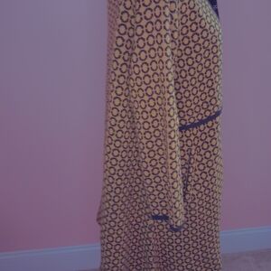 Yellow and Black Patterned Women's Cardigan Sweater